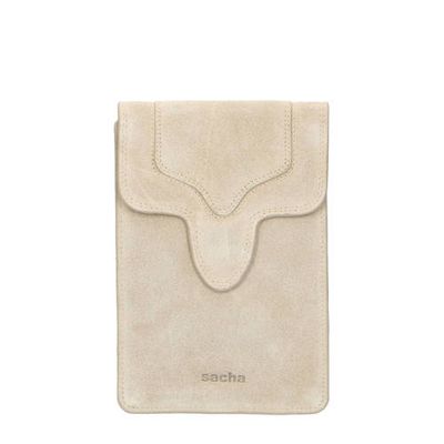 Sacha suède crossbody tas beige