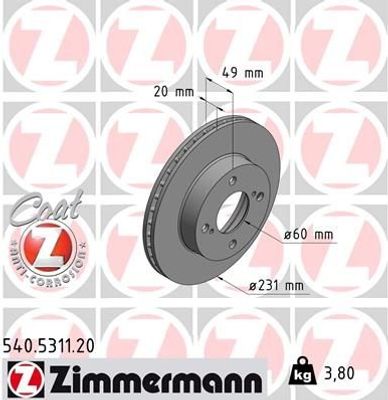 Remschijf Coat Z 540531120