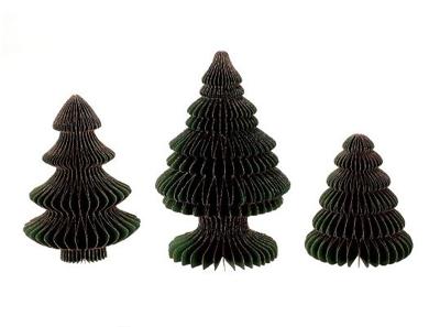 everlands kunstkerstboom papier Foldy 3-delig groen
