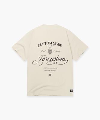 Jorcustom Handscript Loose Fit T-Shirt Heren Gebroken Wit - Maat M - Kleur: Gebroken Wit | Soccerfanshop