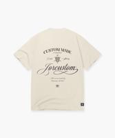 Jorcustom Handscript Loose Fit T-Shirt Heren Gebroken Wit - Maat M - Kleur: Gebroken Wit | Soccerfanshop