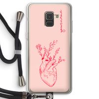 Blooming Heart: Samsung Galaxy A8 (2018) Transparant Hoesje met koord Blooming Heart: Samsung Galaxy A8 (2018) Transparant Hoesje met koord