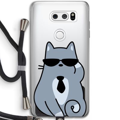 Cool cat: LG V30 Transparant Hoesje met koord