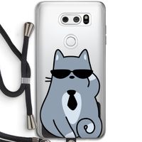 Cool cat: LG V30 Transparant Hoesje met koord