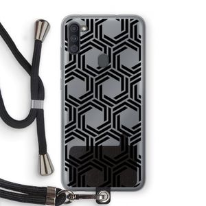 Geometrisch patroon: Samsung Galaxy A11 Transparant Hoesje met koord