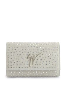 Giuseppe Zanotti pochette Cleopatra ornée de cristaux - Gris