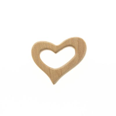 Houten Bijtring Sier Hart Houten Bijtring Sier Hart