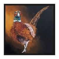 Schilderij Feasty Pheasant met lijst Black Gold