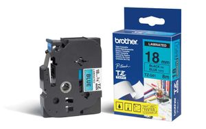 Labeltape Brother P-touch TZE-541 18mm zwart op blauw