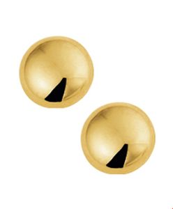 TFT Oorknoppen Half-bol Geelgoud Glanzend 7 mm x 7 mm