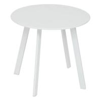 Bijzettafel/tuin tafel Saona - metaal - wit - D50 x H45 cm - voor buiten Bijzettafel/tuin tafel Saona - metaal - wit - D50 x H45 cm - voor buiten