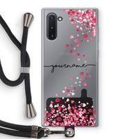Hartjes en kusjes: Samsung Galaxy Note 10 Transparant Hoesje met koord