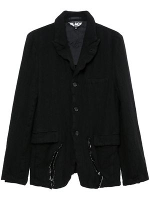 Black Comme Des Garçons blazer à effet usé - Noir