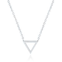 Hippe dames ketting Triangle Zilverkleurig