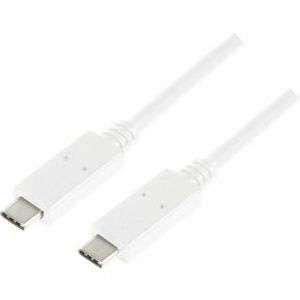LogiLink CU0131 USB-kabel 1 m USB 3.2 Gen 2 (3.1 Gen 2) USB C Wit