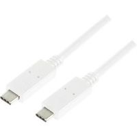 LogiLink CU0131 USB-kabel 1 m USB 3.2 Gen 2 (3.1 Gen 2) USB C Wit - thumbnail
