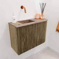 Toiletmeubel Mondiaz Joya Dlux | 61.6 cm | Meubelkleur Dusk | Faye wastafel Arena Wasbak Links | Zonder kraangat(en)
