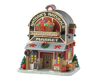 Kerstdorpminiatuur Nathan's Naturals Market 16x21x27 cm - Lemax