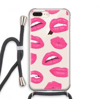 Bite my lip: iPhone 8 Plus Transparant Hoesje met koord