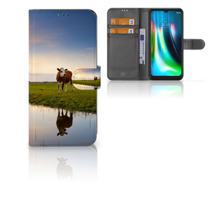 Motorola Moto G9 Play | E7 Plus Telefoonhoesje met Pasjes Koe