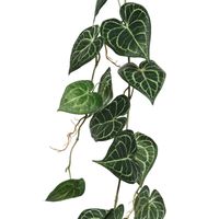 Everlands kunst hangplant klimop/hedera - 115 cm - groen - Kunstplanten - thumbnail