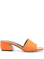 Si Rossi mules en cuir à brides - Orange