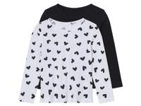 lupilu 2 kinder shirts (Zwart/wit, 110/116) lupilu 2 kinder shirts (Zwart/wit, 110/116)