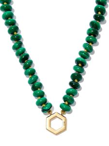 Harwell Godfrey collier en or 18ct à perles de malachite