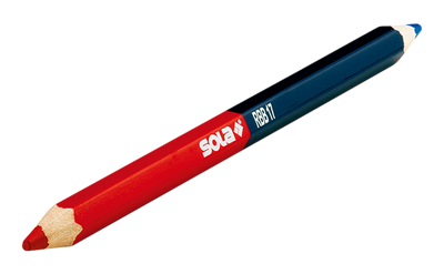 SOLA Grafietpotlood rond RBB17 17cm rood/blauw (in doos van 100st.) - 66024020