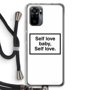 Self love: Xiaomi Redmi Note 10 Pro Transparant Hoesje met koord