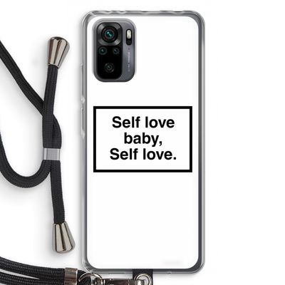 Self love: Xiaomi Redmi Note 10 Pro Transparant Hoesje met koord