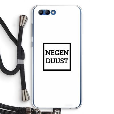 Negenduust vierkant: Honor 10 Transparant Hoesje met koord