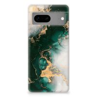 TPU Siliconen Hoesje voor Google Pixel 7 Marmer Groen