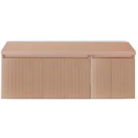 Frozen 3D Badmeubelset 120 cm - Greeplijst in Kleur - Wastafel Onderkast met Bovenblad Peach