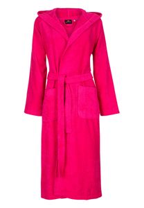 Fuchsia badjas met capuchon
