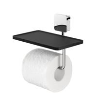 toiletrolhouder met planchet chroom - thumbnail