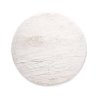 Tapeso Fluffy vloerkleed rond - Comfy Deluxe wit - 80 cm rond