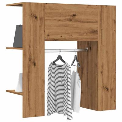 Halmeubel 97,5x37x99 cm bewerkt hout artisanaal eikenkleurig