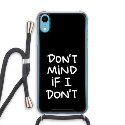 Don't Mind: iPhone XR Transparant Hoesje met koord