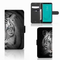 Samsung Galaxy J6 2018 | Telefoonhoesje | Met pasjeshouder | Tijger