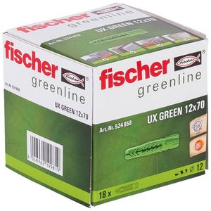 Fischer Universele pluggen 70 mm 12 mm 524858 18 stuk(s)