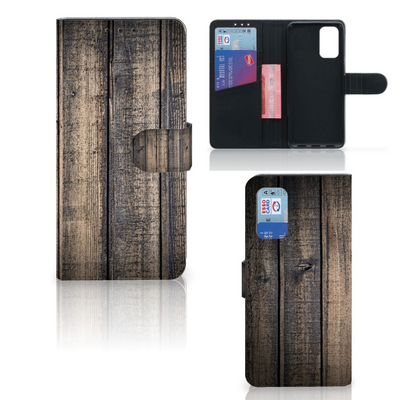 Samsung Galaxy A32 4G Book Style Case Steigerhout Samsung Galaxy A32 4G Book Style Case Steigerhout