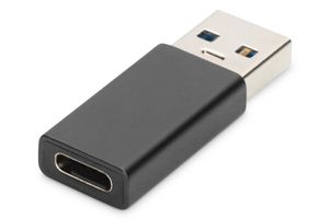 Digitus USB 2.0 Adapter [1x USB, USB-A 2.0 stekker, USB 3.2 Gen 1 stekker A (USB 3.0) - 1x USB 3.2 Gen 1 bus C (USB 3.0), USB-C bus] Adapter