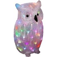 Kerstverlichting figuur - uil - H47,5 cm - 60 gekleurde led lampjes - acryl - voor buiten Kerstverlichting figuur - uil - H47,5 cm - 60 gekleurde led lampjes - acryl - voor buiten