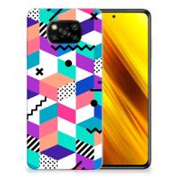 Xiaomi Poco X3 | Poco X3 Pro | TPU Hoesje | Blokken Kleurrijk