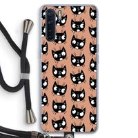 Kat: Oppo A91 Transparant Hoesje met koord Kat: Oppo A91 Transparant Hoesje met koord