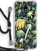 Tropical Palms Dark: Samsung Galaxy J3 (2017) Transparant Hoesje met koord