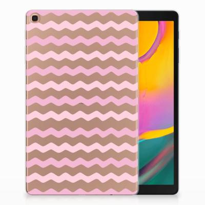 Samsung Galaxy Tab A 10.1 (2019) Hippe Hoes Waves Roze