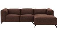 Goossens Bank Calvin bruin, micro leer, 2,5-zits, modern design