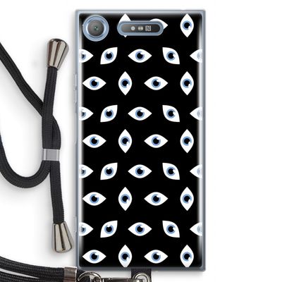 Eyes pattern: Sony Xperia XZ1 Transparant Hoesje met koord